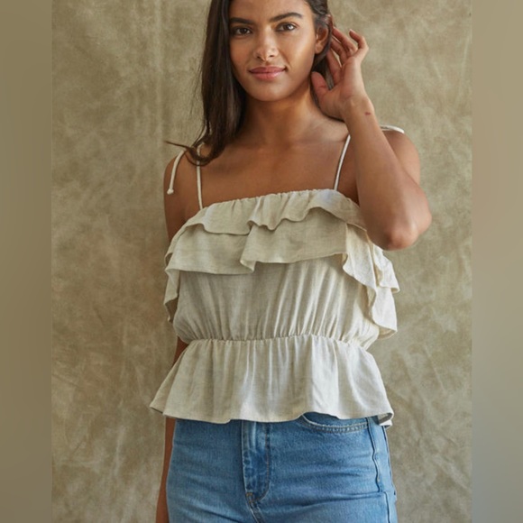 Meowjong Club - Full Print Linen Peplum Top